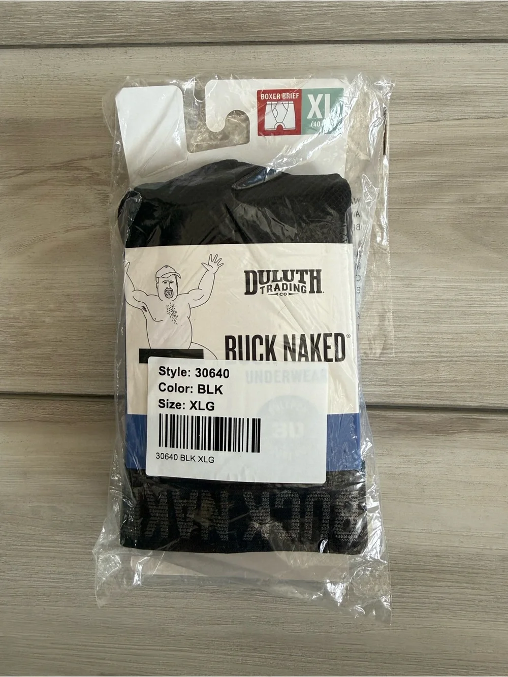Duluth Trading Buck Naked Boxer Briefs Black XL NWT IN PACKAGE